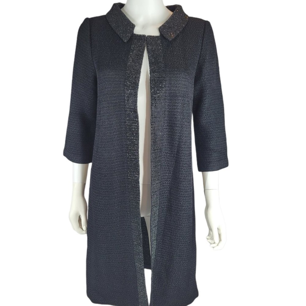 St. John Black Sequin Sweater